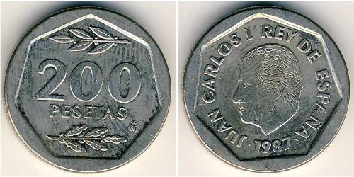 200 Песета Королівство Іспанія (1976 - ) Нікель/Мідь 