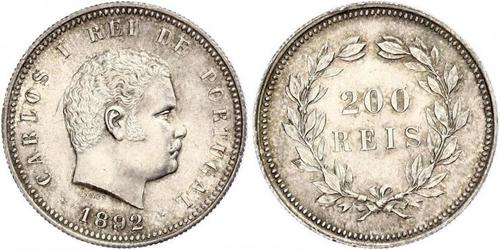 200 Рейс Королівство Португалія (1139-1910) Срібло 