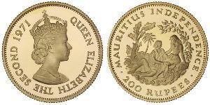 200 Рупия Маврикий (1968 - ) Золото Елизавета II (1926-2022)