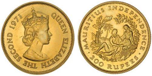 200 Рупия Маврикий (1968 - ) Золото Елизавета II (1926-2022)