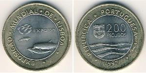 200 Эскудо Португальская Республика (1975 - ) Биметалл 