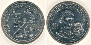200 Эскудо Португальская Республика (1975 - ) Серебро 