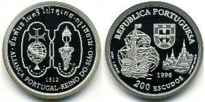 200 Эскудо Португальская Республика (1975 - ) Серебро 