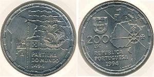 200 Эскудо Португальская Республика (1975 - ) Серебро 