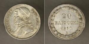 20 Baiocco Vatican Silver 