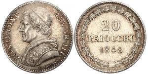 20 Baiocco Vatican Silver 