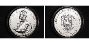 20 Balboa Panama Silber Simon Bolivar (1783 - 1830)