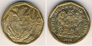 20 Cent Sudáfrica (1910 - ) Latón/Acero 