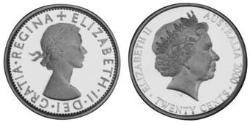 20 Cent Australia (1939 - ) Argento Elisabetta II (1926-2022)