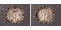 20 Cent Canada Argento Edoardo VII (1841-1910)