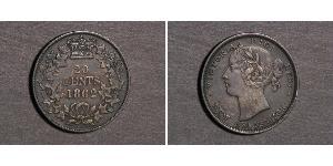 20 Cent Canada Argento Vittoria (1819 - 1901)