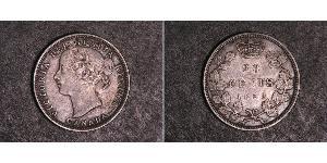 20 Cent Canada Argento Vittoria (1819 - 1901)