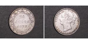 20 Cent Canada / Terranova e Labrador Argento Vittoria (1819 - 1901)