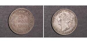 20 Cent Canada / Terranova e Labrador Argento Vittoria (1819 - 1901)