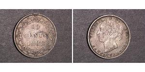 20 Cent Canada / Terranova e Labrador Argento Vittoria (1819 - 1901)