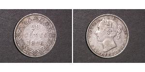20 Cent Canada / Terranova e Labrador Argento Vittoria (1819 - 1901)
