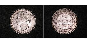 20 Cent Canada / Terranova e Labrador Argento Vittoria (1819 - 1901)