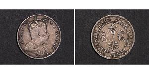 20 Cent Hong Kong Argento Edoardo VII (1841-1910)