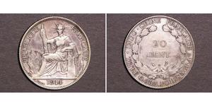 20 Cent Indocina francese (1887-1954) Argento 