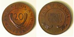 20 Cent Uganda (1962 - ) Bronze 