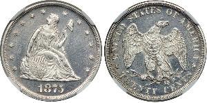 20 Cent Estados Unidos de América (1776 - ) Cobre/Plata 