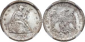 20 Cent Estados Unidos de América (1776 - ) Cobre/Plata 