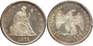 20 Cent Estados Unidos de América (1776 - ) Cobre/Plata 