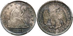 20 Cent Estados Unidos de América (1776 - ) Cobre/Plata 