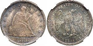20 Cent Estados Unidos de América (1776 - ) Cobre/Plata 