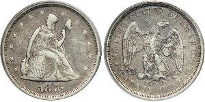 20 Cent Estados Unidos de América (1776 - ) Cobre/Plata 