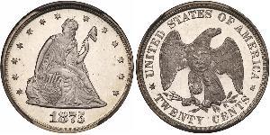20 Cent Estados Unidos de América (1776 - ) Cobre/Plata 
