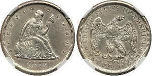 20 Cent Estados Unidos de América (1776 - ) Cobre/Plata 