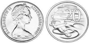 20 Cent Australia (1939 - ) Copper/Nickel Elizabeth II (1926-2022)