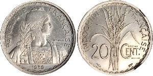 20 Cent French Indochina (1887-1954) Copper/Nickel 