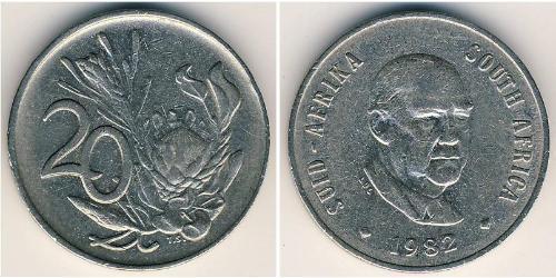 20 Cent South Africa (1910 - ) Copper/Nickel 