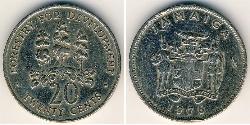 20 Cent Jamayica (1962 - ) Cuivre/Nickel 