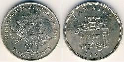 20 Cent Jamayica (1962 - ) Cuivre/Nickel 