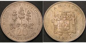 20 Cent Jamayica (1962 - ) Cuivre/Nickel 