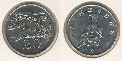 20 Cent Zimbabwe (1980 - ) Cuivre/Nickel 