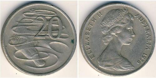 20 Cent Australien (1939 - ) Kupfer/Nickel Elizabeth II (1926-2022)