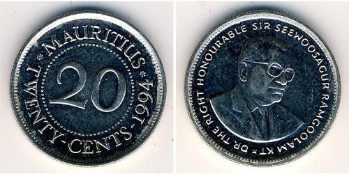 20 Cent Mauritius (1968 - ) Kupfer/Nickel 
