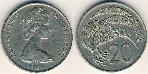20 Cent Neuseeland Kupfer/Nickel 