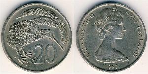 20 Cent Neuseeland Kupfer/Nickel 