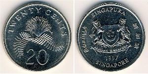 20 Cent Singapur Kupfer/Nickel 