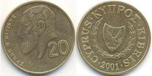 20 Cent Republik Zypern (1960 - ) Messing/Nickel 
