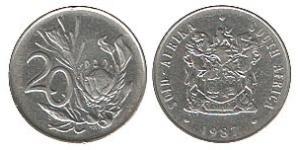 20 Cent Sudafrica (1910 - ) Nichel 