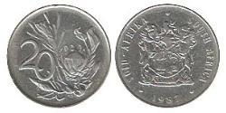 20 Cent Sudáfrica (1910 - ) Níquel 