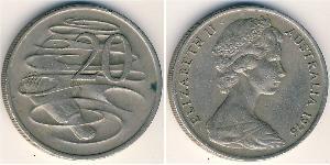 20 Cent Australia (1939 - ) Níquel/Cobre Isabel II (1926-2022)