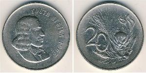 20 Cent Sudáfrica (1910 - ) Níquel/Cobre 