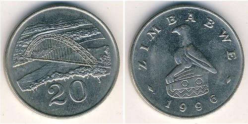 20 Cent Zimbabue (1980 - ) Níquel/Cobre 